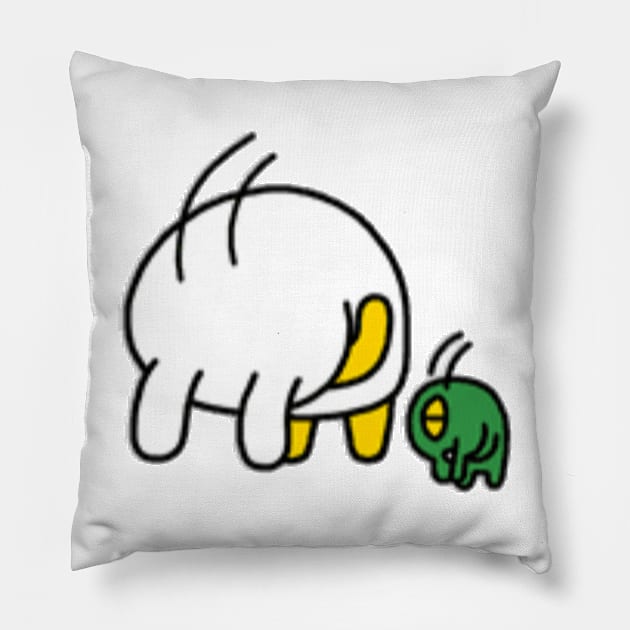 KakaoTalk Friends Muzi & Con (Greetings) Pillow by icdeadpixels