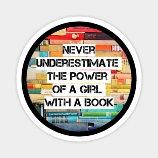 The Power Of A Girl With A Book Magnet