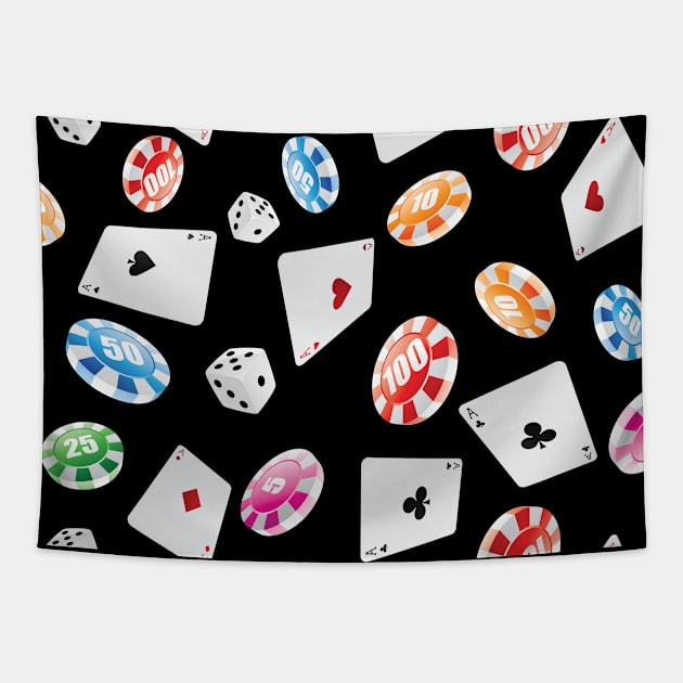 #casino #games #accessories #pattern Tapestry by B&K