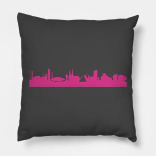 Eindhoven skyline pink Pillow