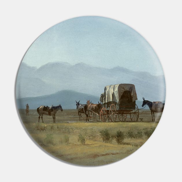 Surveyor's Wagon in the Rockies by Albert Bierstadt Pin by Classic Art Stall