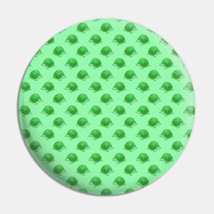 Green Turtle Pattern Pin