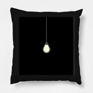 light bulb bringing light in darkness Pillow