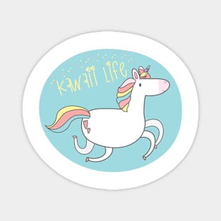 Kawaii life unicorn Magnet