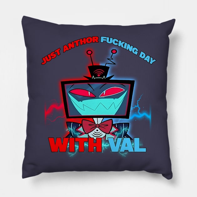 Funny And Crazy Hazbin Hotel Vox Pillow by Pharaoh Shop