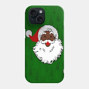 black santa claus christmas Phone Case