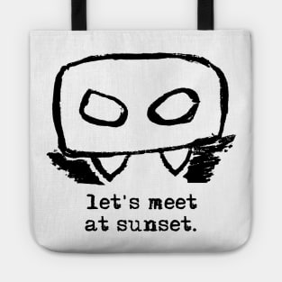 Bloody Mario - the Italian vampire – Let's meet at sunset (black on white) Tote