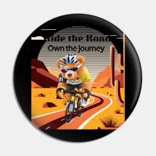 cycling bear Pin