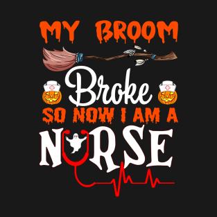 Funny Halloween Witch Riding Brooms On A Dark Desert Highway Cool Wind In My Hair T-Shirt