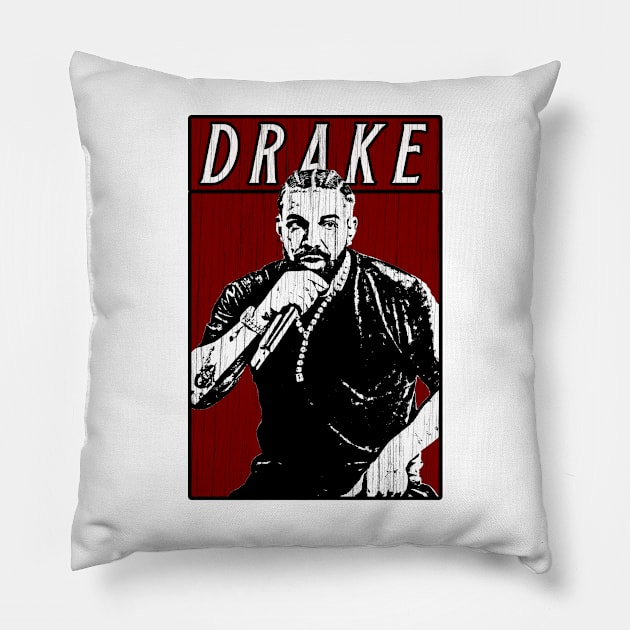 Vintage Retro Drake Pillow by Projectup