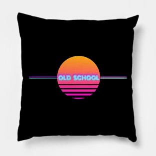 Old school Retrowave Vaporwave Pillow