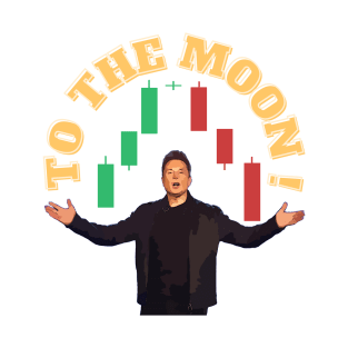 To The Moon With Elon Musk and Doji Star T-Shirt