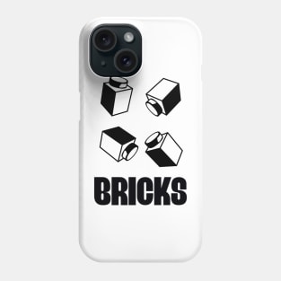 "BRICKS", by Customize My Minifig Phone Case