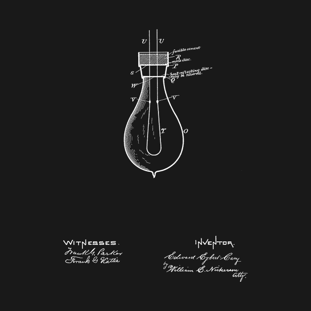 incandescent electric lamp Vintage Patent Hand Drawing by TheYoungDesigns