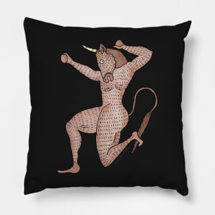 Minotaur dancing by Greek Myth Comix Pillow