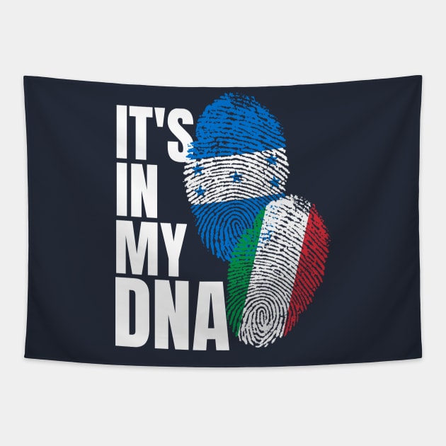 Italian And Honduran DNA Mix Flag Heritage Gift Tapestry by Just Rep It!!