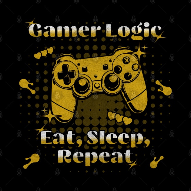 Gamer Logic Eat Sleep Repeat by Odetee