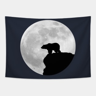 Bear under the moon Tapestry