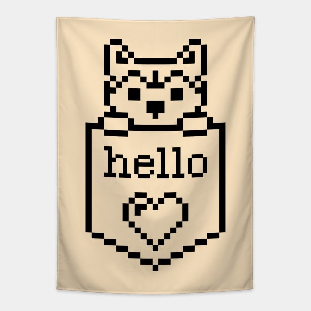 Puppy Dog In The Pocket / Hello sign / Perfect gift for every Kid Tapestry by Yurko_shop