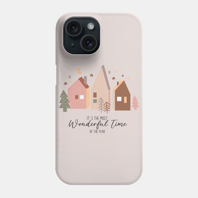 It's the Most Wonderful Time of the Year - Boho Christmas Phone Case by Pop Cult Store