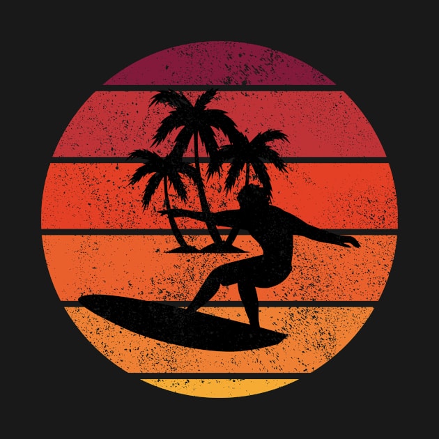 Surfer sunset summer water sports by Crazy Shirts