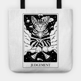 Judgement Tarot Card As A Very Judgemental Tabby Cat Tote