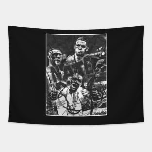 Nate Diaz Black and White Tapestry