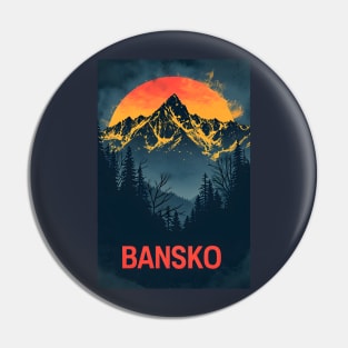 Pirin Peaks & Bansko Bliss: A Mountain Silhouette Pin