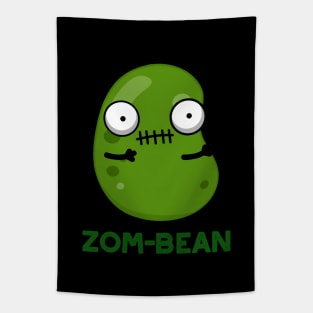 Zom-bean Cute Halloween Zombie Bean Pun Tapestry