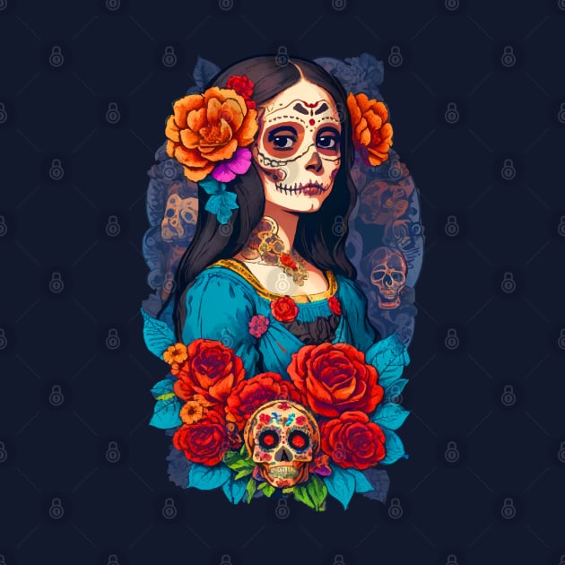 Sugar Skull Mona Lisa by CatCoconut-Art