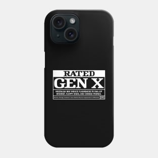 Rated Gen X: Retro Nostalgia - Dial Up and Corded Phones Phone Case