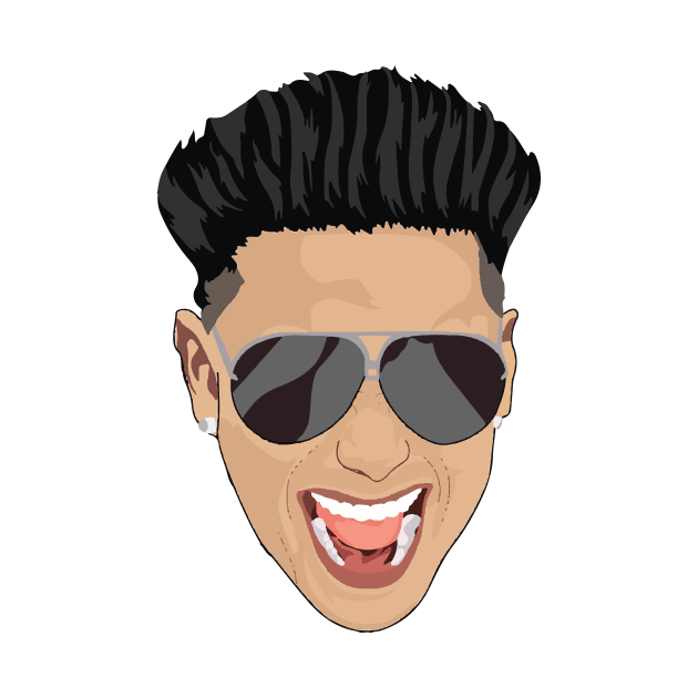 Pauly D Face sticker as seen on Jersey Shore Family Vacation by snowshade