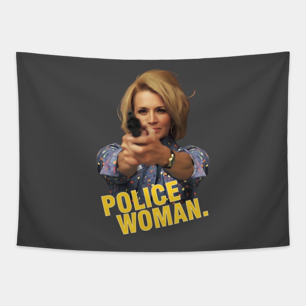 Police Woman - Angie Dickinson Tapestry by wildzerouk