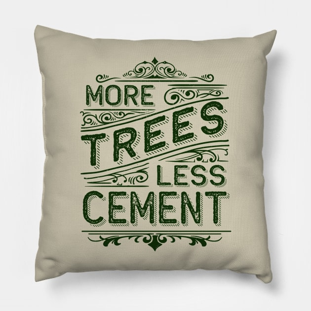 Deforestation Pillow by Sideways Tees