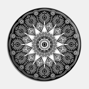 Mind's Eye Mandala in White Pin