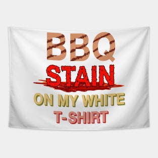 bbq stain on my white t-shirt replicated Tapestry