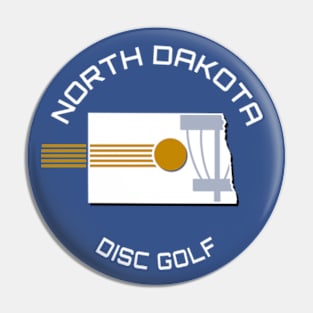 North Dakota Disc Golf - State Shape Blue Pin