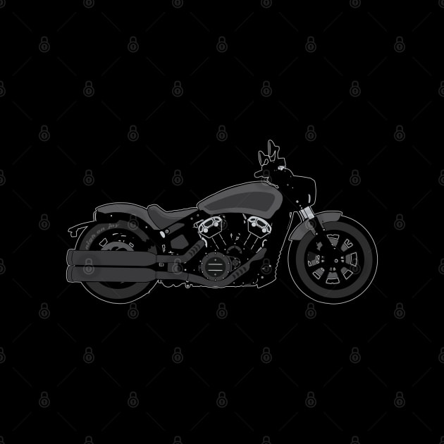 Scout Bobber bw by NighOnJoy