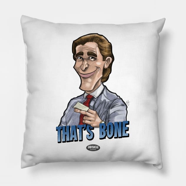 Patrick Bateman Pillow by AndysocialIndustries