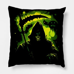 Fantasy Grim Reaper - Scythe and Skull Pillow