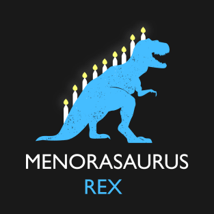 Menorasaurus Rex Funny Hanukkah Joke T-Shirt