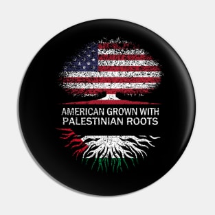 American Grown with Palestinian Roots USA Flag Pin