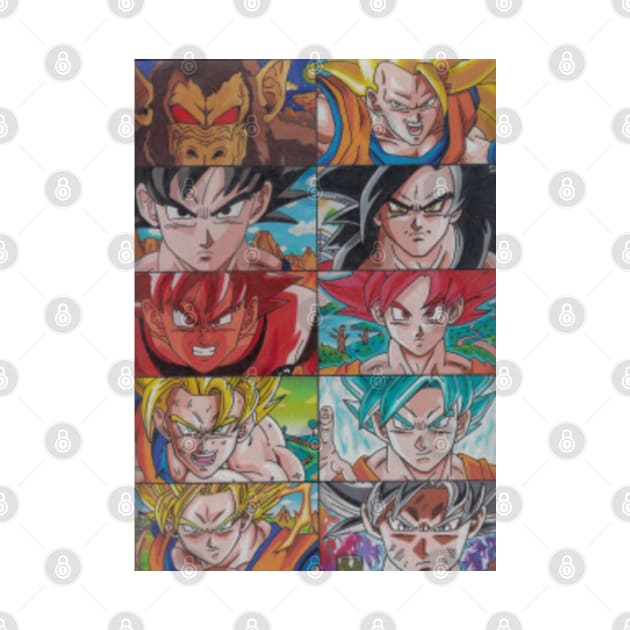 Goku Full Transformations - Dragon Ball - T-Shirt | TeePublic
