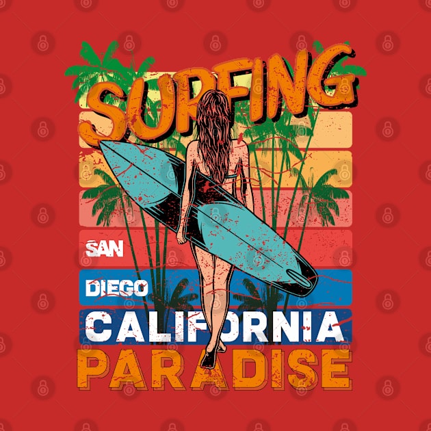 Surfing Paradise California by RockabillyM