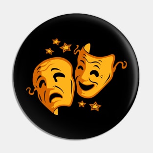 Broadway Face Mask. Theatre Gift. Pin