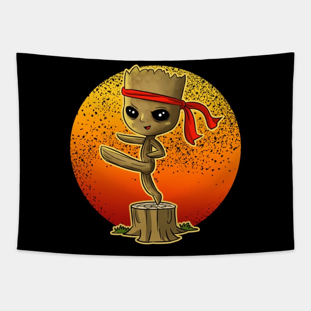 Karate Groot Tapestry by peekxel