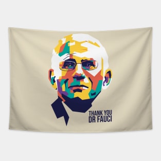 Dr Fauci On WPAP Pop Art Tapestry