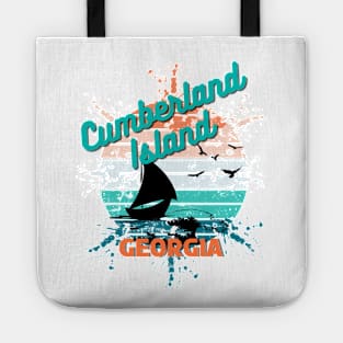 Cumberland Island Georgia Retro Vintage Sunset Tote