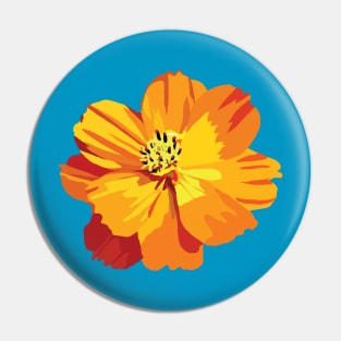 Orange Flower Pin