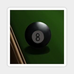 Eight Ball Digital Painting Magnet